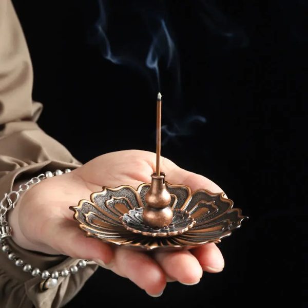 TaffHOME Tempat Dupa Lotus Gourd Incense Holder Zinc Alloy - YJ-A3