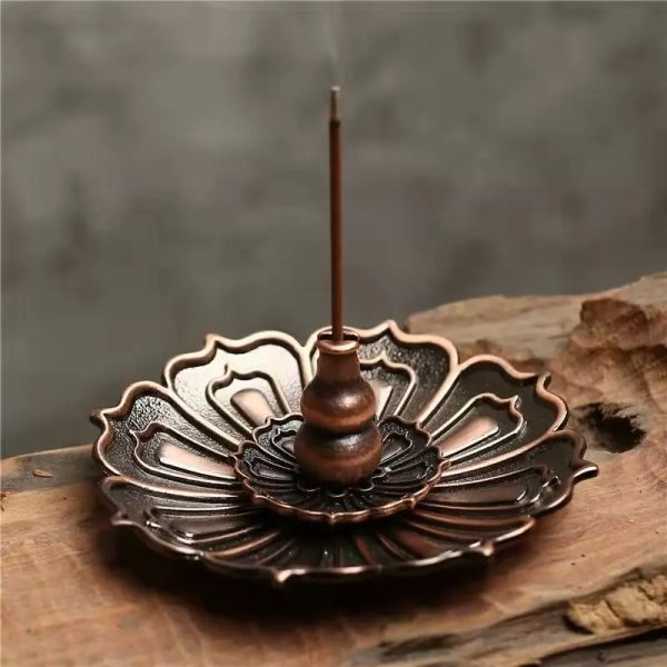 TaffHOME Tempat Dupa Lotus Gourd Incense Holder Zinc Alloy - YJ-A3