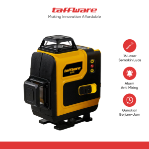 Taffware Laser Level Green Beam 16 Lines 4D Leveling Ground and Wall - EU16