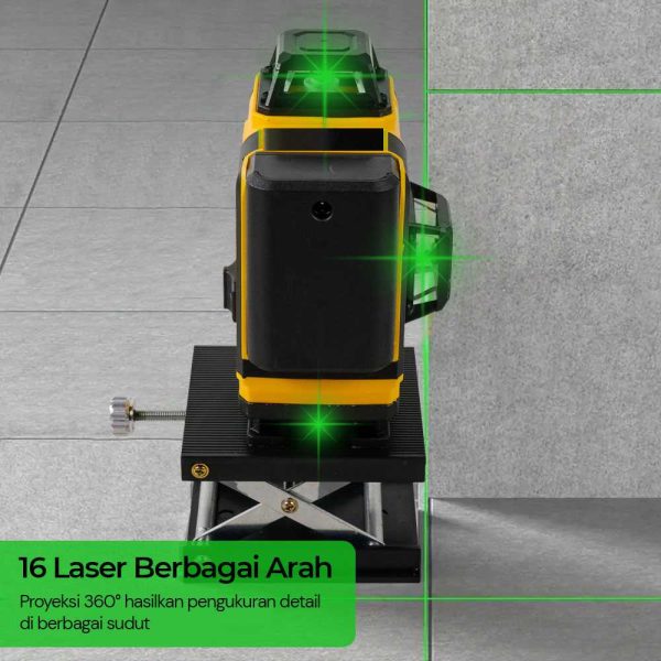 Taffware Laser Level Green Beam 16 Lines 4D Leveling Ground and Wall - EU16
