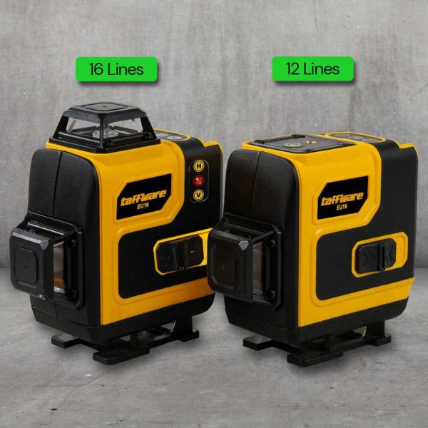 Taffware Laser Level Green Beam 16 Lines 4D Leveling Ground and Wall - EU16