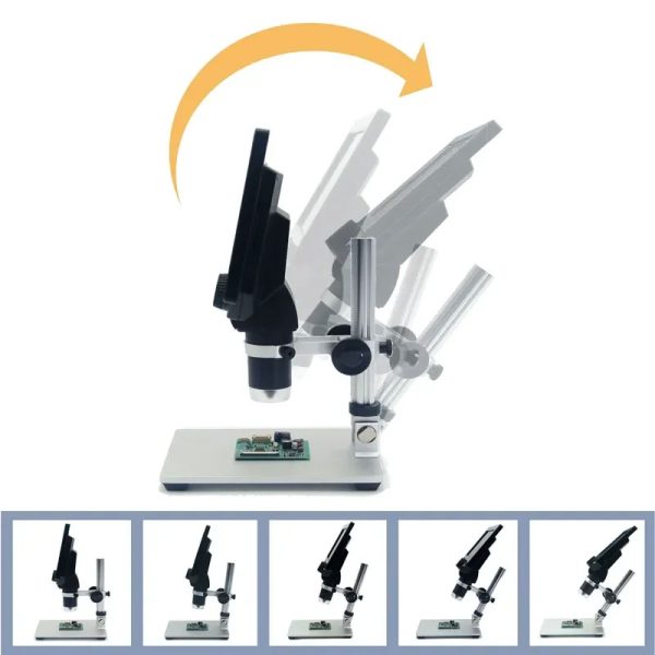 Taffware Mikroskop Digital 12MP 1200X Monitor 7 Inch with Metal Stand - G1200