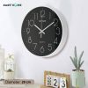 TaffHOME Jam Dinding Bulat Quartz Indoor Wall Clock Round Shape 29cm - MS30