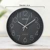 TaffHOME Jam Dinding Bulat Quartz Indoor Wall Clock Round Shape 29cm - MS30