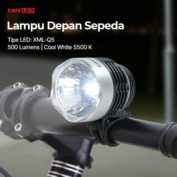 TaffLED Lampu Depan Sepeda LED CREE XML-Q5 Waterproof CR2032 Battery - ZHA14