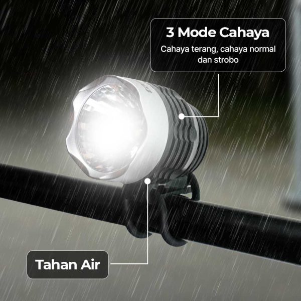TaffLED Lampu Depan Sepeda LED CREE XML-Q5 Waterproof CR2032 Battery - ZHA14