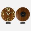 TaffHOME Jam Dinding Bulat Quartz Luminous Glow in The Dark 30cm