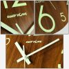 TaffHOME Jam Dinding Bulat Quartz Luminous Glow in The Dark 30cm