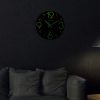 TaffHOME Jam Dinding Bulat Quartz Luminous Glow in The Dark 30cm