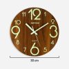 TaffHOME Jam Dinding Bulat Quartz Luminous Glow in The Dark 30cm