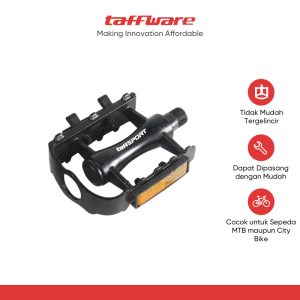 TaffSPORT Pedal Sepeda MTB Bike Anti-Slip Aluminum Alloy - M22