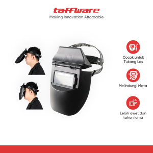 TaffGUARD Masker Las Auto Darkening Safety Mask Flat Flip - 5100B