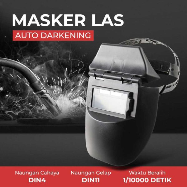 TaffGUARD Masker Las Auto Darkening Safety Mask Flat Flip - 5100B