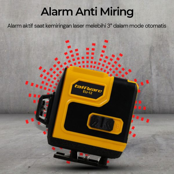 Taffware Laser Level Green Beam 12 Lines Self Leveling Ground and Wall - EU12