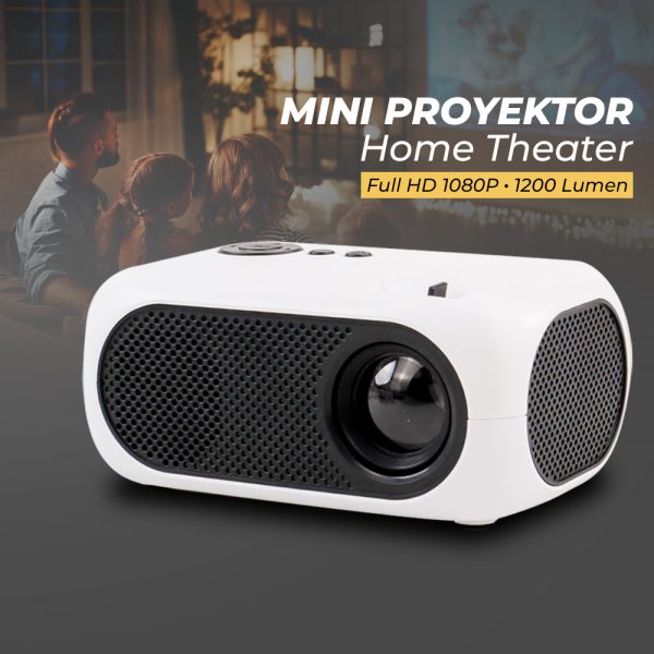Taffware Proyektor Mini LCD Full HD 1080P 1200 Lumens Home Theater - M24