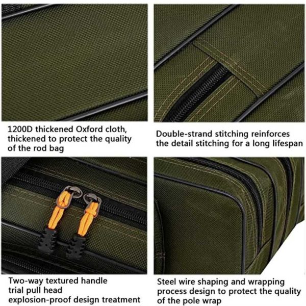 TaffSPORT Tas Pancing Tiga Layer Waterproof Fishing Rod Bag 120cm - MS20