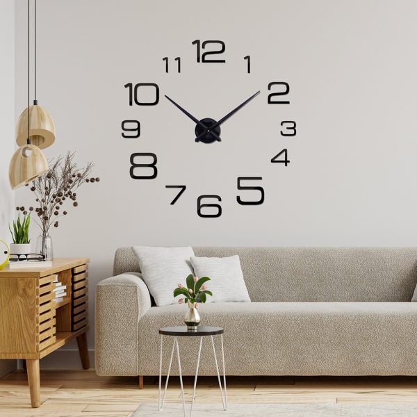 TaffHOME Jam Dinding Besar DIY Giant Wall Clock 100cm Model Numeral - JM-16