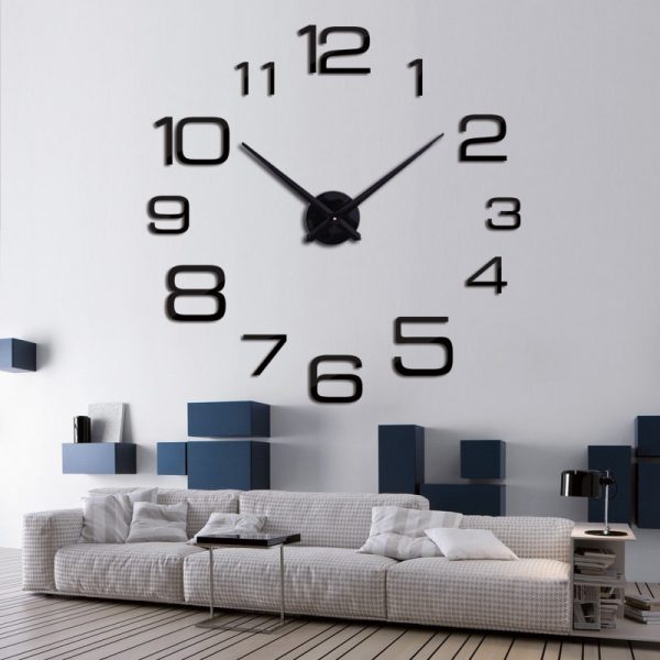 TaffHOME Jam Dinding Besar DIY Giant Wall Clock 100cm Model Numeral - JM-16