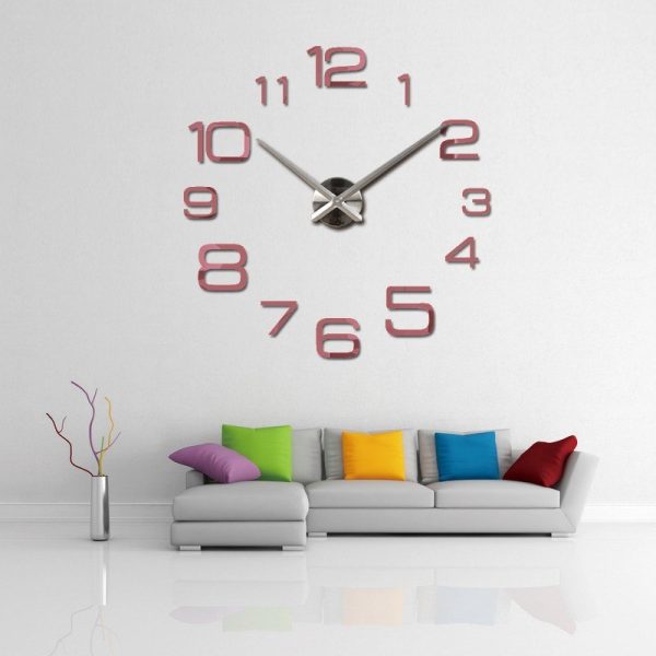 TaffHOME Jam Dinding Besar DIY Giant Wall Clock 100cm Model Numeral - JM-16