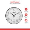 TaffHOME Jam Dinding Bulat Quartz Indoor Wall Clock Round Shape 29cm - MS30