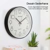 TaffHOME Jam Dinding Bulat Quartz Indoor Wall Clock Round Shape 29cm - MS30