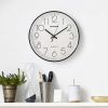 TaffHOME Jam Dinding Bulat Quartz Indoor Wall Clock Round Shape 29cm - MS30