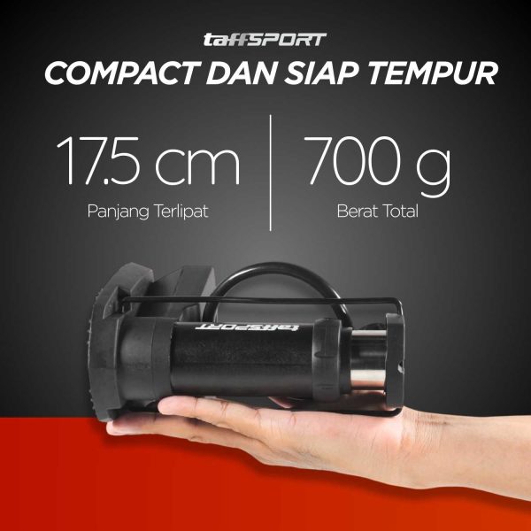 TaffSPORT Pompa Angin Sepeda Portable Pump 160 PSI with Gauge - XT402