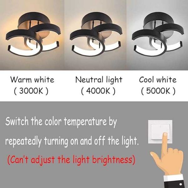 TaffLED Lampu Plafon LED Ceiling Light Minimalis C-Ring 3 Color 18W - L888