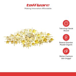 TaffHOME Jam Dinding Besi Elegan European Clock Silent Movement 120cm - J-12