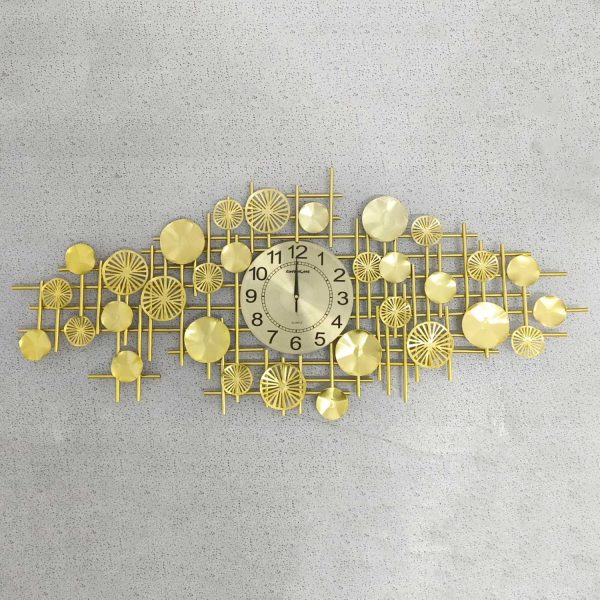 TaffHOME Jam Dinding Besi Elegan European Clock Silent Movement 120cm - J-12