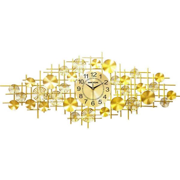 TaffHOME Jam Dinding Besi Elegan European Clock Silent Movement 120cm - J-12