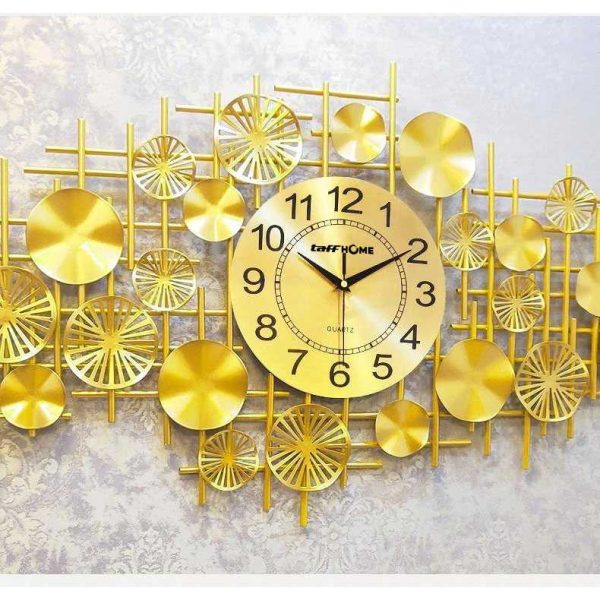 TaffHOME Jam Dinding Besi Elegan European Clock Silent Movement 120cm - J-12