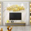 TaffHOME Jam Dinding Besi Elegan European Clock Silent Movement 120cm - J-12