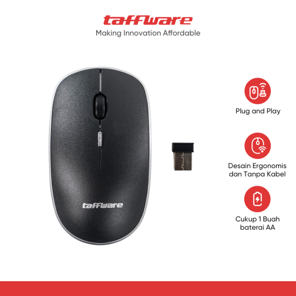 Taffware Mouse Wireless Audible 2.4GHz - T-24