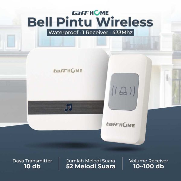 TaffHOME Bell Pintu Wireless Doorbell Waterproof 1 Receiver 433Mhz - A9
