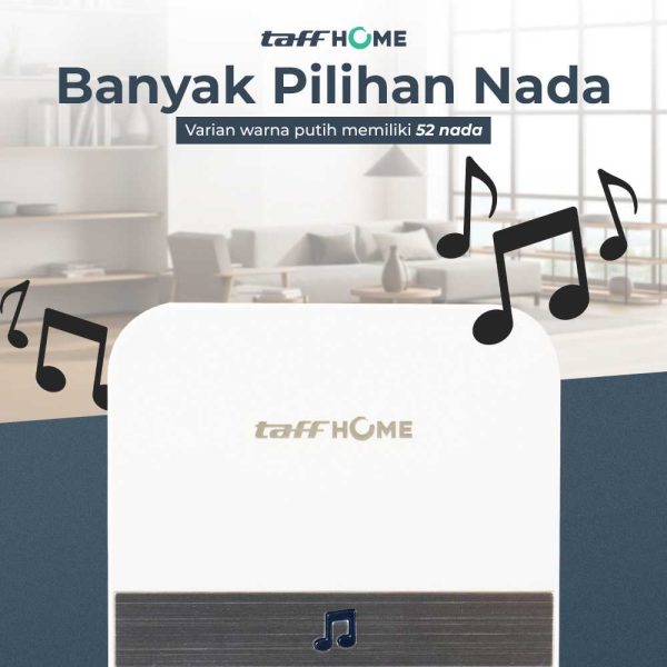 TaffHOME Bell Pintu Wireless Doorbell Waterproof 1 Receiver 433Mhz - A9