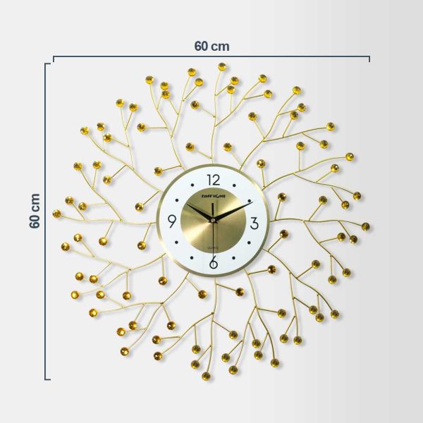 TaffHOME Jam Dinding Elegan European Style Iron Silent Movement 60cm - OG-06