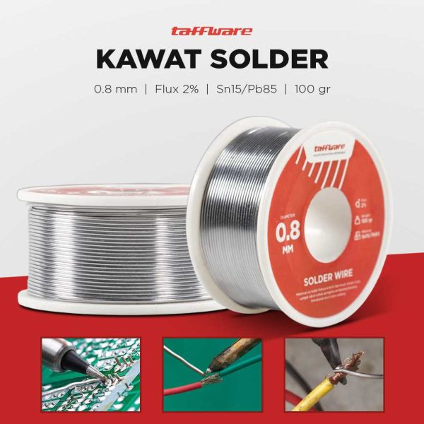 Taffware Kawat Timah Solder Wire 0.8mm 100gr - SWH010