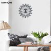 TaffHOME Jam Dinding Besi Bulu Merak Silent Movement 32cm - WM-32