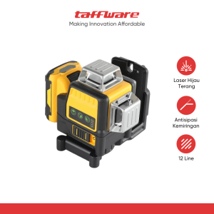 Taffware Laser Level Green Beam 12 Line 3D Alarm Pendulum Lock - DW12V