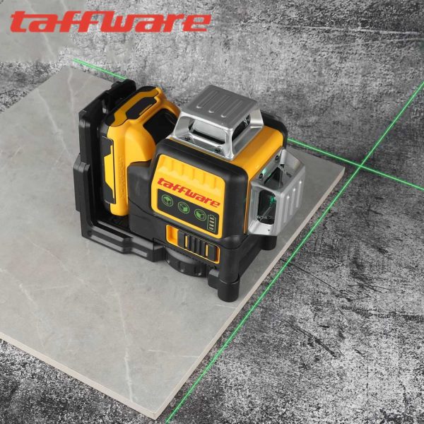 Taffware Laser Level Green Beam 12 Line 3D Alarm Pendulum Lock - DW12V