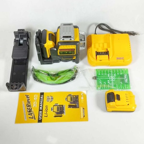 Taffware Laser Level Green Beam 12 Line 3D Alarm Pendulum Lock - DW12V