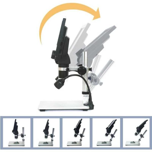 Taffware Mikroskop Digital 12MP 1200X Monitor 7 Inch Stand and LED - G1200
