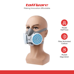 TaffGUARD Masker Gas Respirator Half Face with Activated Carbon Filter - 8006