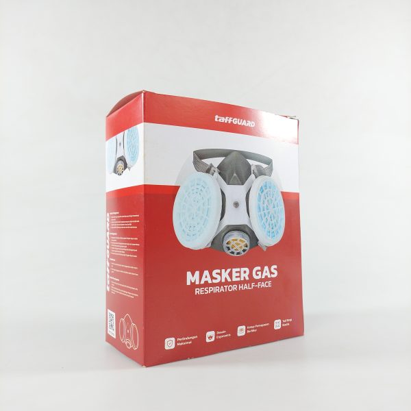 TaffGUARD Masker Gas Respirator Half Face with Activated Carbon Filter - 8006