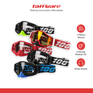 TaffSPORT Kacamata Olahraga Unisex Motocross MTB ATV Ski Goggles Face - UV400