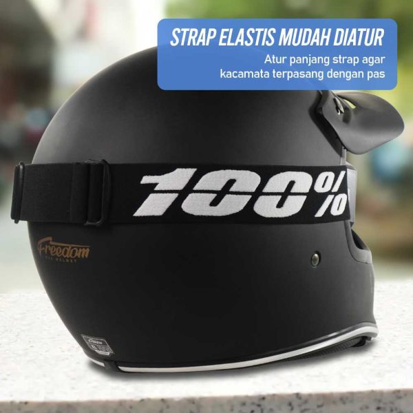TaffSPORT Kacamata Olahraga Unisex Motocross MTB ATV Ski Goggles Face - UV400