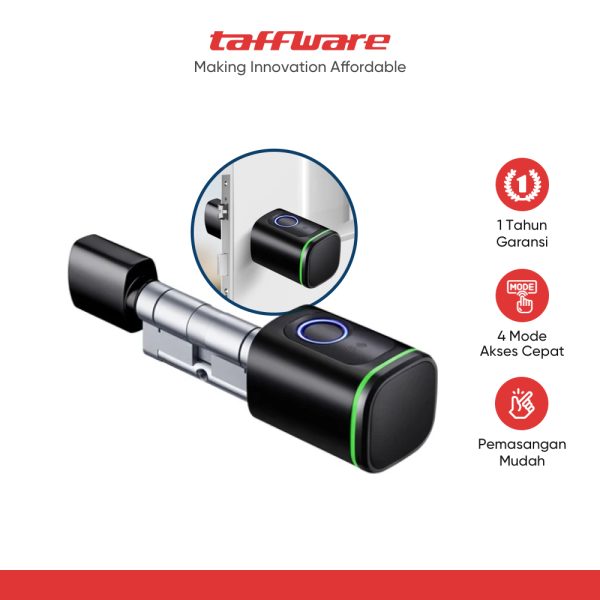 TaffHOME Smart Door Lock Fingerprint Bluetooth Card Alarm Tuya Smart - S1-B60