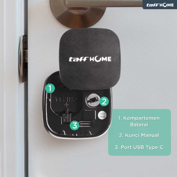 TaffHOME Smart Door Lock Fingerprint Bluetooth Card Alarm Tuya Smart - S1-B60
