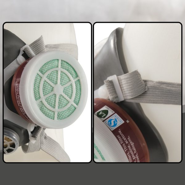 TaffGUARD Masker Gas Respirator Half Face with Activated Carbon Filter - N8305